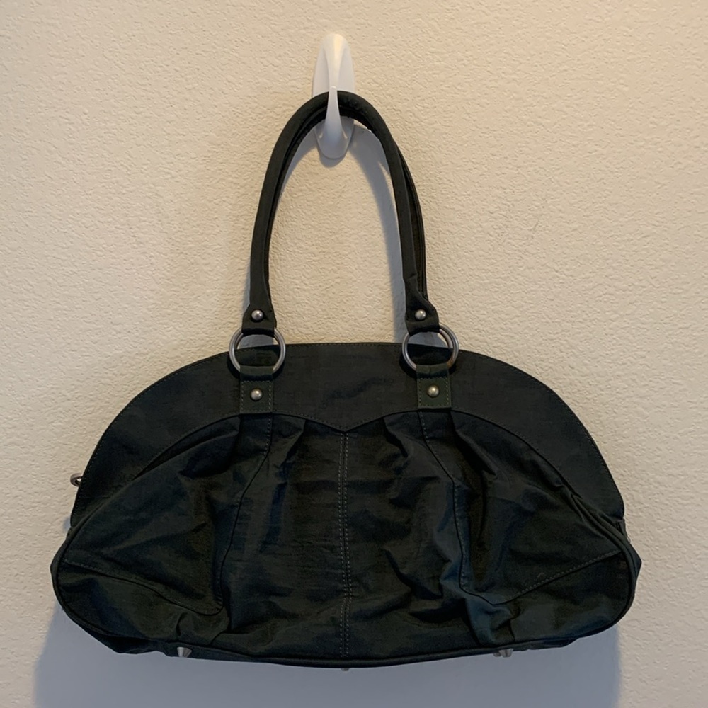 Baggallini Womens Gray Bag. Inside is Barbie Pink! Very roomy&clean. - Picture 5 of 14